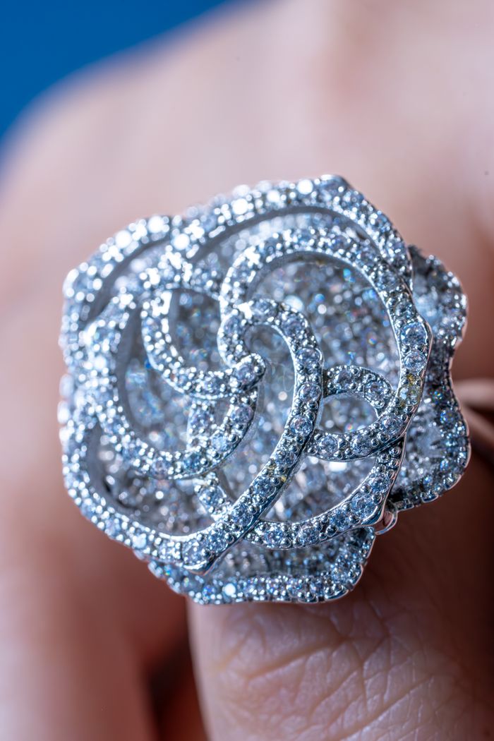 The Art of Drawing Readers In: Your attractive post title goes here A sparkling silver ring with intricate design close-up, showcasing elegance and luxury.